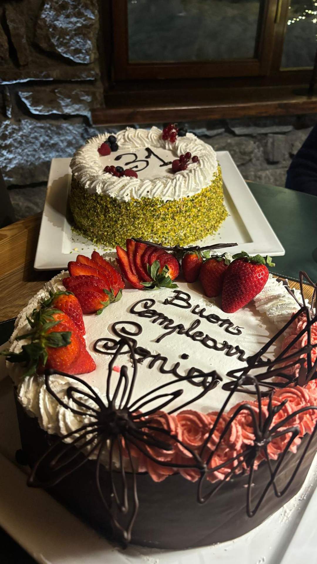 iH Gusto Restaurant Mont Blanc Courmayeur Torta di Compleanno